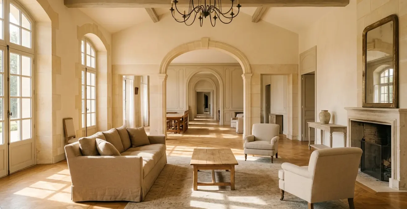 Organisation harmonieuse d'un grand groupe dans un manoir de prestige